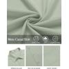 imageCOOFANDY Mens Casual Linen Shirt Short Sleeve Button Down Shirt Summer Beach Shirts with PocketLight Green
