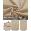 imageCOOFANDY Mens Casual Linen Shirt Short Sleeve Button Down Shirt Summer Beach Shirts with PocketLight Khaki
