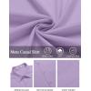 imageCOOFANDY Mens Casual Linen Shirt Short Sleeve Button Down Shirt Summer Beach Shirts with PocketLight Purple