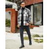 imageCOOFANDY Mens Flannel Shirt Long Sleeve Lightweight Plaid Shirt Casual Button Down Shirts JacketBlack