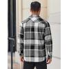 imageCOOFANDY Mens Flannel Shirt Long Sleeve Lightweight Plaid Shirt Casual Button Down Shirts JacketBlack