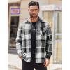 imageCOOFANDY Mens Flannel Shirt Long Sleeve Lightweight Plaid Shirt Casual Button Down Shirts JacketBlack