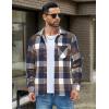 imageCOOFANDY Mens Flannel Shirt Long Sleeve Lightweight Plaid Shirt Casual Button Down Shirts JacketBlue Plaid