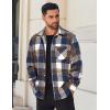 imageCOOFANDY Mens Flannel Shirt Long Sleeve Lightweight Plaid Shirt Casual Button Down Shirts JacketBlue Plaid