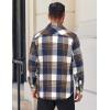 imageCOOFANDY Mens Flannel Shirt Long Sleeve Lightweight Plaid Shirt Casual Button Down Shirts JacketBlue Plaid