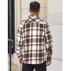 imageCOOFANDY Mens Flannel Shirt Long Sleeve Lightweight Plaid Shirt Casual Button Down Shirts JacketBrown