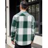 imageCOOFANDY Mens Flannel Shirt Long Sleeve Lightweight Plaid Shirt Casual Button Down Shirts JacketGreen