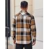 imageCOOFANDY Mens Flannel Shirt Long Sleeve Lightweight Plaid Shirt Casual Button Down Shirts JacketKhaki