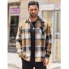 imageCOOFANDY Mens Flannel Shirt Long Sleeve Lightweight Plaid Shirt Casual Button Down Shirts JacketKhaki