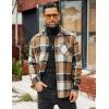 imageCOOFANDY Mens Flannel Shirt Long Sleeve Lightweight Plaid Shirt Casual Button Down Shirts JacketKhaki