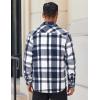 imageCOOFANDY Mens Flannel Shirt Long Sleeve Lightweight Plaid Shirt Casual Button Down Shirts JacketLight Blue