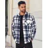 imageCOOFANDY Mens Flannel Shirt Long Sleeve Lightweight Plaid Shirt Casual Button Down Shirts JacketLight Blue