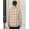 imageCOOFANDY Mens Flannel Shirt Long Sleeve Lightweight Plaid Shirt Casual Button Down Shirts JacketLight Brown