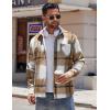 imageCOOFANDY Mens Flannel Shirt Long Sleeve Lightweight Plaid Shirt Casual Button Down Shirts JacketLight Khaki