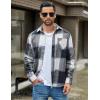 imageCOOFANDY Mens Flannel Shirt Long Sleeve Lightweight Plaid Shirt Casual Button Down Shirts JacketNavy Blue