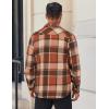imageCOOFANDY Mens Flannel Shirt Long Sleeve Lightweight Plaid Shirt Casual Button Down Shirts JacketOrange Red