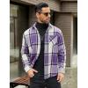 imageCOOFANDY Mens Flannel Shirt Long Sleeve Lightweight Plaid Shirt Casual Button Down Shirts JacketPurple