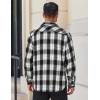 imageCOOFANDY Mens Flannel Shirt Long Sleeve Lightweight Plaid Shirt Casual Button Down Shirts JacketWhite Black