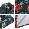 imageCOOFANDY Mens Hawaiian Shirts Short Sleeve Floral Button Down Beach Summer Tropical ShirtBlacktropical Floral