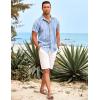 imageCOOFANDY Mens Hawaiian Shirts Short Sleeve Floral Button Down Beach Summer Tropical ShirtBlue