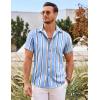 imageCOOFANDY Mens Hawaiian Shirts Short Sleeve Floral Button Down Beach Summer Tropical ShirtBlue