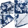 imageCOOFANDY Mens Hawaiian Shirts Short Sleeve Floral Button Down Beach Summer Tropical ShirtBluewhite