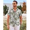 imageCOOFANDY Mens Hawaiian Shirts Short Sleeve Floral Button Down Beach Summer Tropical ShirtGreentropical Floral