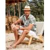 imageCOOFANDY Mens Hawaiian Shirts Short Sleeve Floral Button Down Beach Summer Tropical ShirtGreentropical Floral