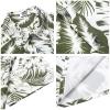 imageCOOFANDY Mens Hawaiian Shirts Short Sleeve Floral Button Down Beach Summer Tropical ShirtGreentropical Floral