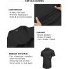 imageCOOFANDY Mens Muscle Fit Dress Shirt Short Sleeve Button Down Shirts with Pocket01 Black