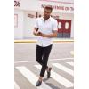 imageCOOFANDY Mens Muscle Fit Dress Shirt Short Sleeve Button Down Shirts with Pocket01 White