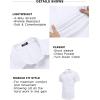 imageCOOFANDY Mens Muscle Fit Dress Shirt Short Sleeve Button Down Shirts with Pocket01 White