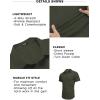 imageCOOFANDY Mens Muscle Fit Dress Shirt Short Sleeve Button Down Shirts with PocketArmy Green