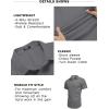 imageCOOFANDY Mens Muscle Fit Dress Shirt Short Sleeve Button Down Shirts with PocketDark Grey