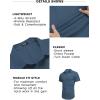 imageCOOFANDY Mens Muscle Fit Dress Shirt Short Sleeve Button Down Shirts with PocketGrey Blue