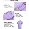 imageCOOFANDY Mens Muscle Fit Dress Shirt Short Sleeve Button Down Shirts with PocketLavender