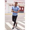 imageCOOFANDY Mens Muscle Fit Dress Shirt Short Sleeve Button Down Shirts with PocketLight Blue