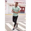 imageCOOFANDY Mens Muscle Fit Dress Shirt Short Sleeve Button Down Shirts with PocketLight Green