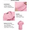 imageCOOFANDY Mens Muscle Fit Dress Shirt Short Sleeve Button Down Shirts with PocketPink