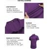 imageCOOFANDY Mens Muscle Fit Dress Shirt Short Sleeve Button Down Shirts with PocketPurple