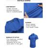 imageCOOFANDY Mens Muscle Fit Dress Shirt Short Sleeve Button Down Shirts with PocketRoyal Blue
