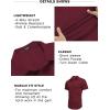 imageCOOFANDY Mens Muscle Fit Dress Shirt Short Sleeve Button Down Shirts with PocketWine Red