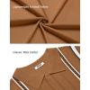 imageCOOFANDY Knit Shirts for Men Casual Short Sleeve Button Down Shirts Summer Beach Stretch Fit Collared ShirtsLight Brown