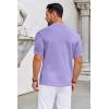 imageCOOFANDY Knit Shirts for Men Casual Short Sleeve Button Down Shirts Summer Beach Stretch Fit Collared ShirtsLilac