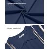 imageCOOFANDY Knit Shirts for Men Casual Short Sleeve Button Down Shirts Summer Beach Stretch Fit Collared ShirtsNavy