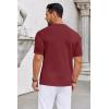 imageCOOFANDY Knit Shirts for Men Casual Short Sleeve Button Down Shirts Summer Beach Stretch Fit Collared ShirtsWine