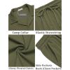imageCOOFANDY Mens 2 Pieces Shirt Sets Short Sleeve Casual Button Down Hippie TShirts Shorts Sets Summer Fashion Beach OutfitsArmy Green