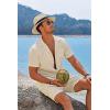imageCOOFANDY Mens 2 Pieces Shirt Sets Short Sleeve Casual Button Down Hippie TShirts Shorts Sets Summer Fashion Beach OutfitsBeige