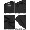 imageCOOFANDY Mens 2 Pieces Shirt Sets Short Sleeve Casual Button Down Hippie TShirts Shorts Sets Summer Fashion Beach OutfitsBlack