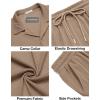 imageCOOFANDY Mens 2 Pieces Shirt Sets Short Sleeve Casual Button Down Hippie TShirts Shorts Sets Summer Fashion Beach OutfitsBrown